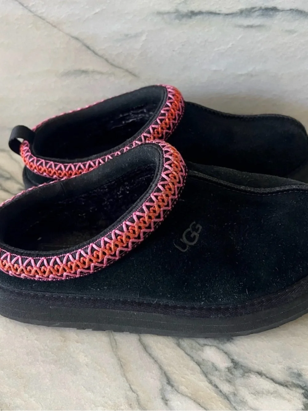 UGG Tasman Slippers with Pink Trim